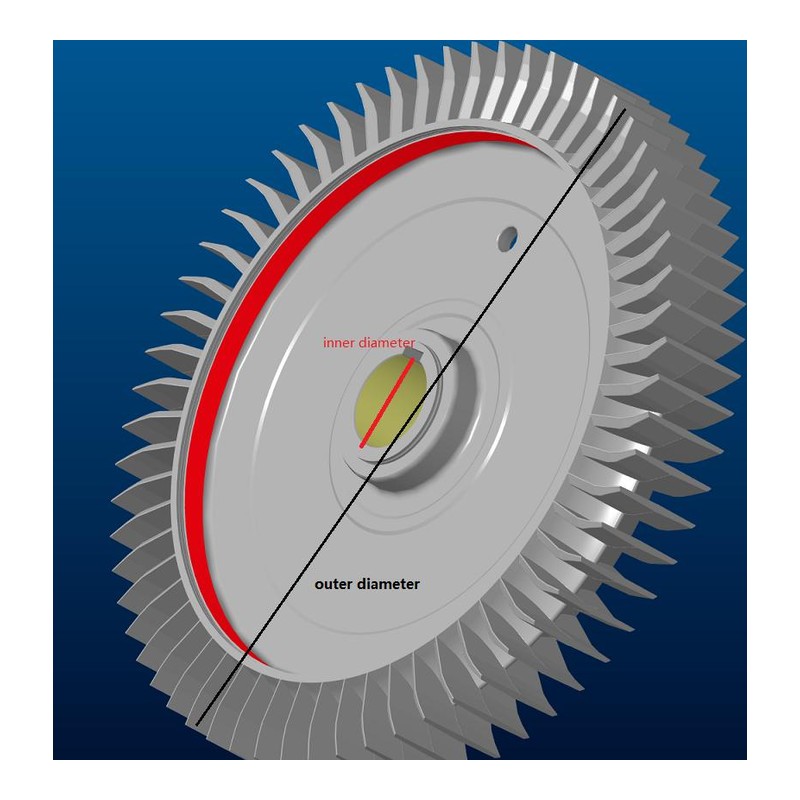 Cánh (impeller) máy thổi khí con sò Goorui GHBH 2