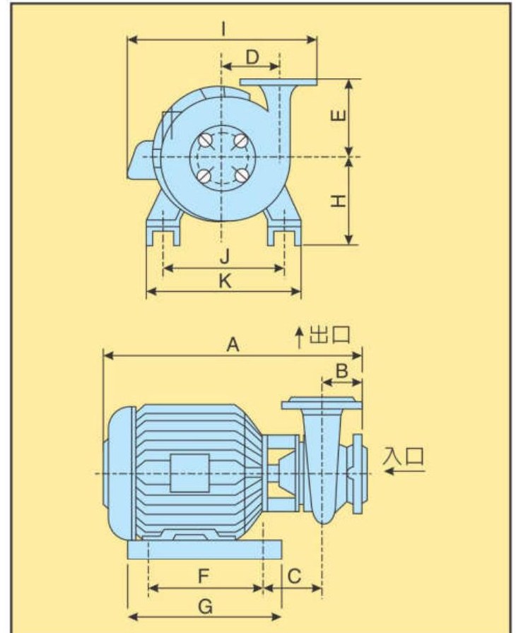 Máy bơm ly tâm trục ngang TECO V-2P-2-60 Máy bơm ly tâm trục ngang TECO V-2P-2-60 – bản vẽ